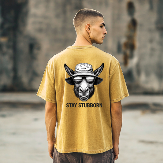 Stay Stubborn – Minimal Logo Tee - Daisy