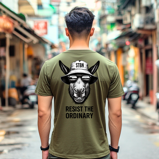 Stay Stubborn – Minimal Logo Tee - Kaki