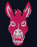 Women’s Navy Hoodie – Stubborn by Nature | Donkey Embroidery & Back Print