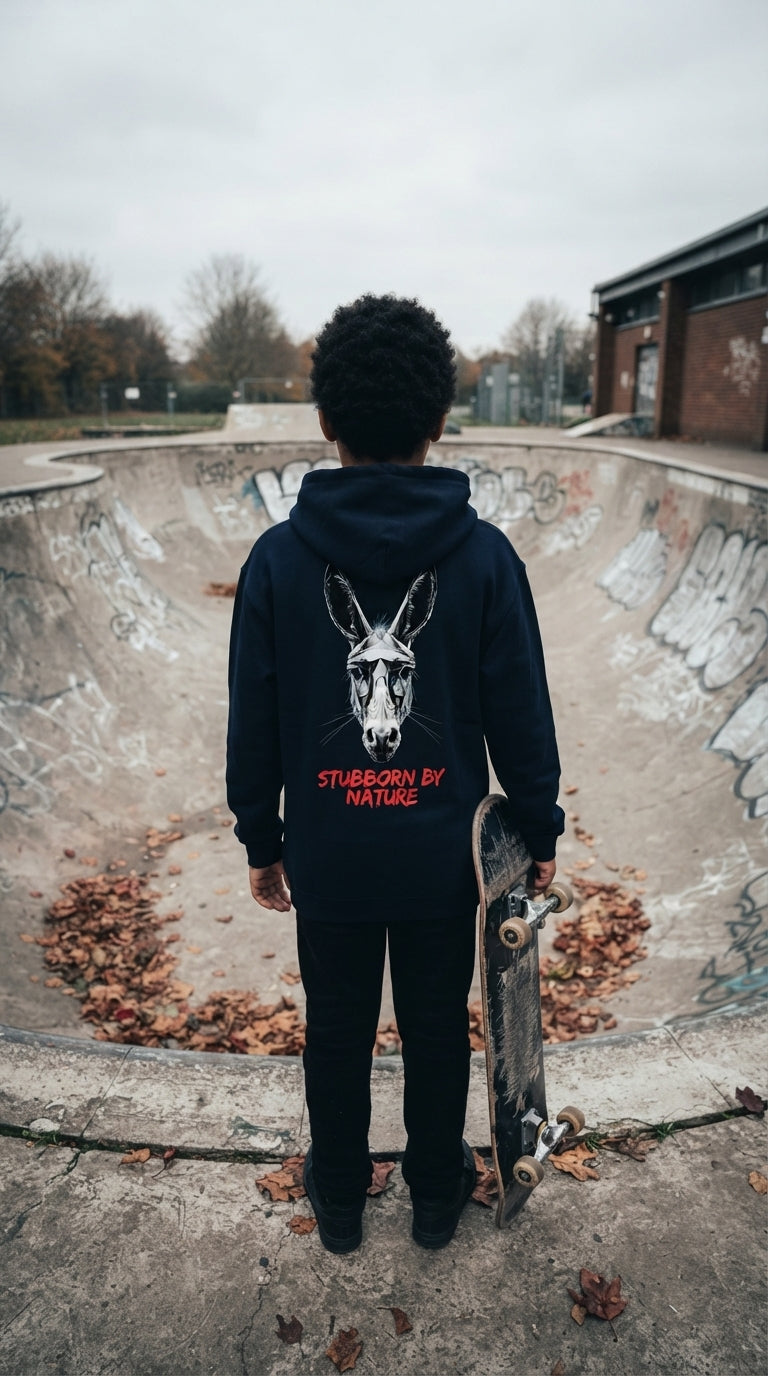 STBN Donkey Kids' Navy Hoodie – Stubborn By Nature | Kinderen