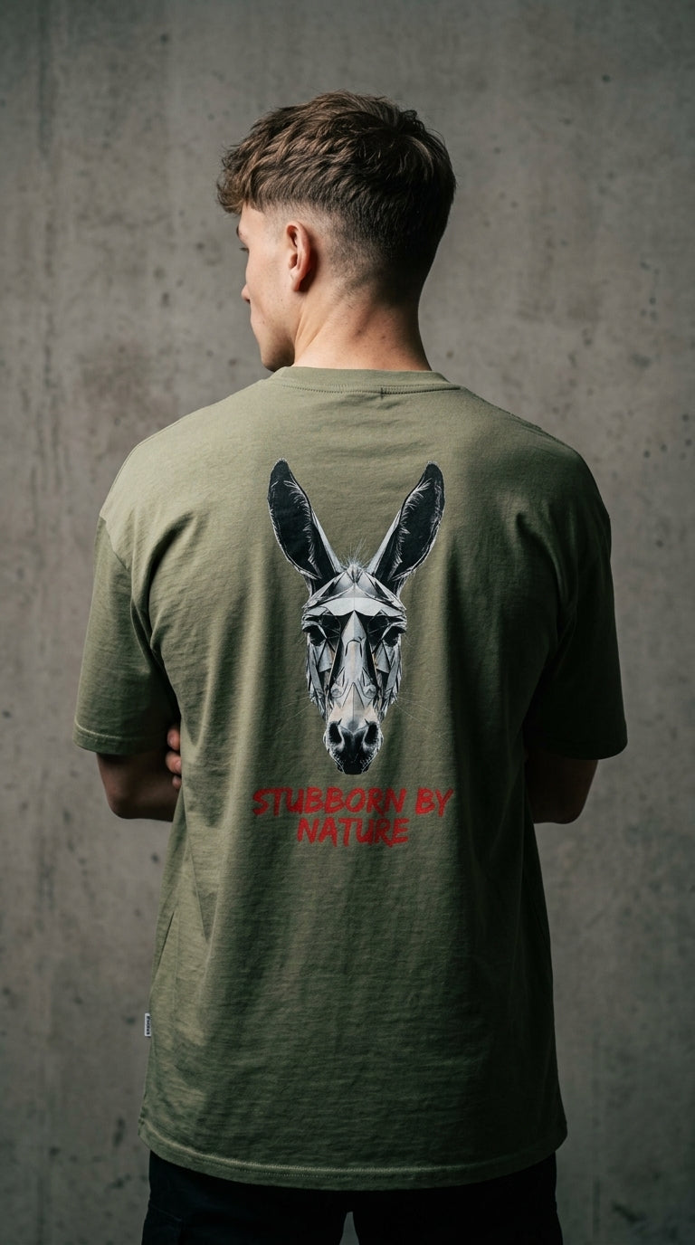STBN Donkey Minimal Logo Tee – Navy & Military Green | Unisex Streetwear