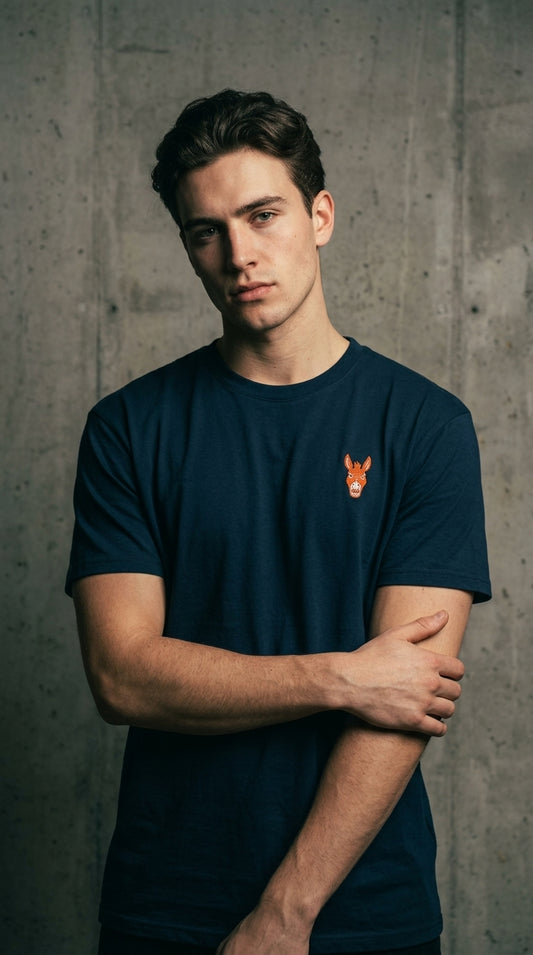 STBN Donkey Minimal Logo Tee – Navy & Military Green | Unisex Streetwear