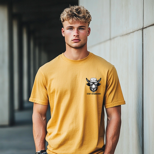 Stay Stubborn – Minimal Logo Tee - Daisy
