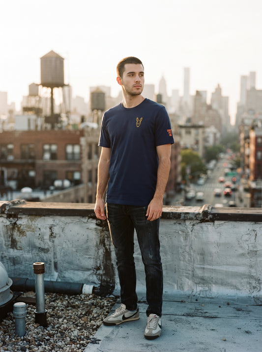 Keep Walking. Navy Graphic Tee | Men's Streetwear | Stay Stubborn STBN