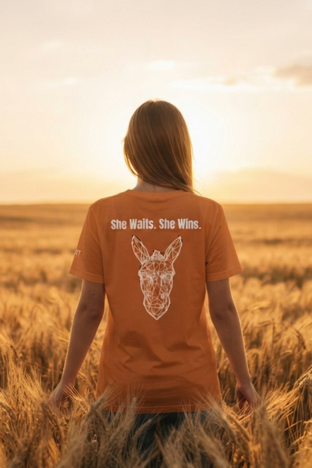 She Waits. She Wins. Burnt Orange Graphic Tee | Women's Streetwear | The Patient Ones STBN