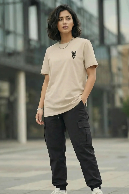 Minimal Logo Tee – Sand | Women | €23.50