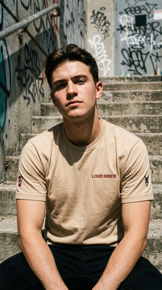 STBN Donkey Loud Inside Tee – Tan | Unisex Streetwear